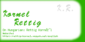 kornel rettig business card